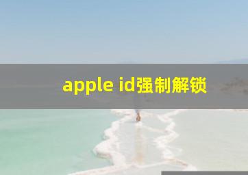 apple id强制解锁